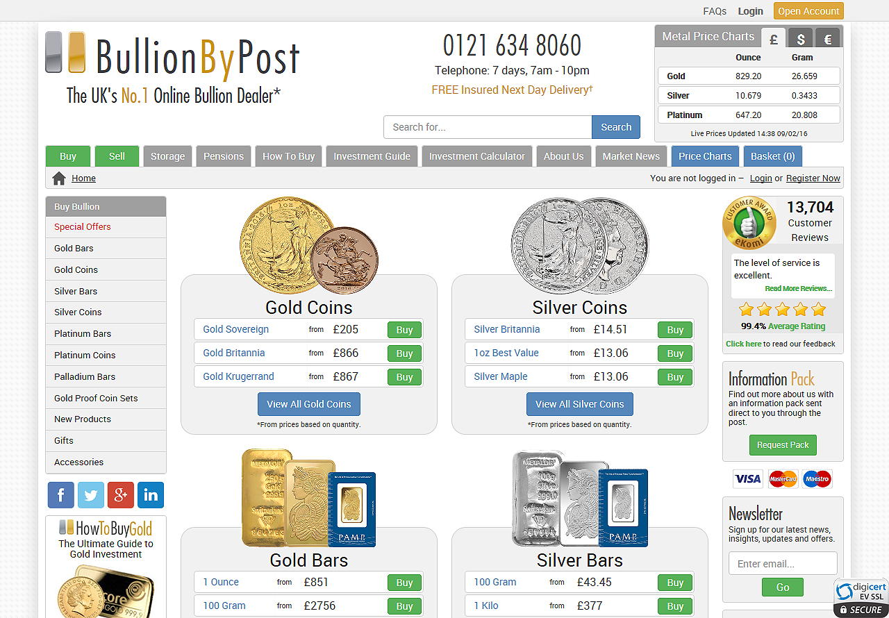 Bullion By Post